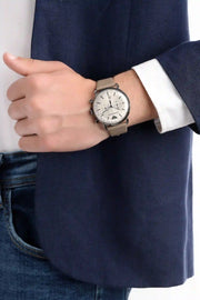  Shop Authentic Emporio Armani Aviator Chronograph Quartz Grey Dial Beige Leather Strap Watch For Men - AR11107 - Luxxuri