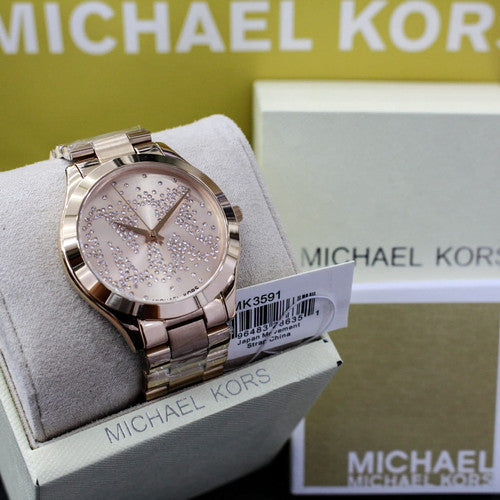  Shop Authentic Michael Kors Slim Runway Rose Gold Dial Rose Gold Steel Strap Watch for Women - MK3591 - Luxxuri
