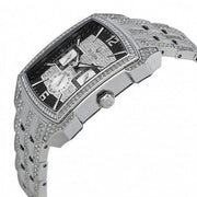  Shop Authentic Bulova Crystal Collection Black Dial Silver Steel Strap Watch for Men - 98C108 - Luxxuri