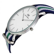  Shop Authentic Daniel Wellington Classic Nottingham White Dial Two Tone NATO Strap Watch For Men - 0208DW - Luxxuri