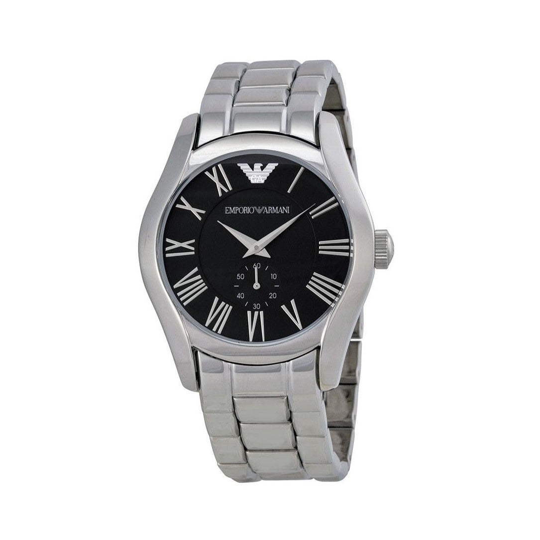  Shop Authentic Emporio Armani Valente Black Dial Silver Steel Strap Watch For Men - AR0680 - Luxxuri