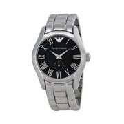  Shop Authentic Emporio Armani Valente Black Dial Silver Steel Strap Watch For Men - AR0680 - Luxxuri