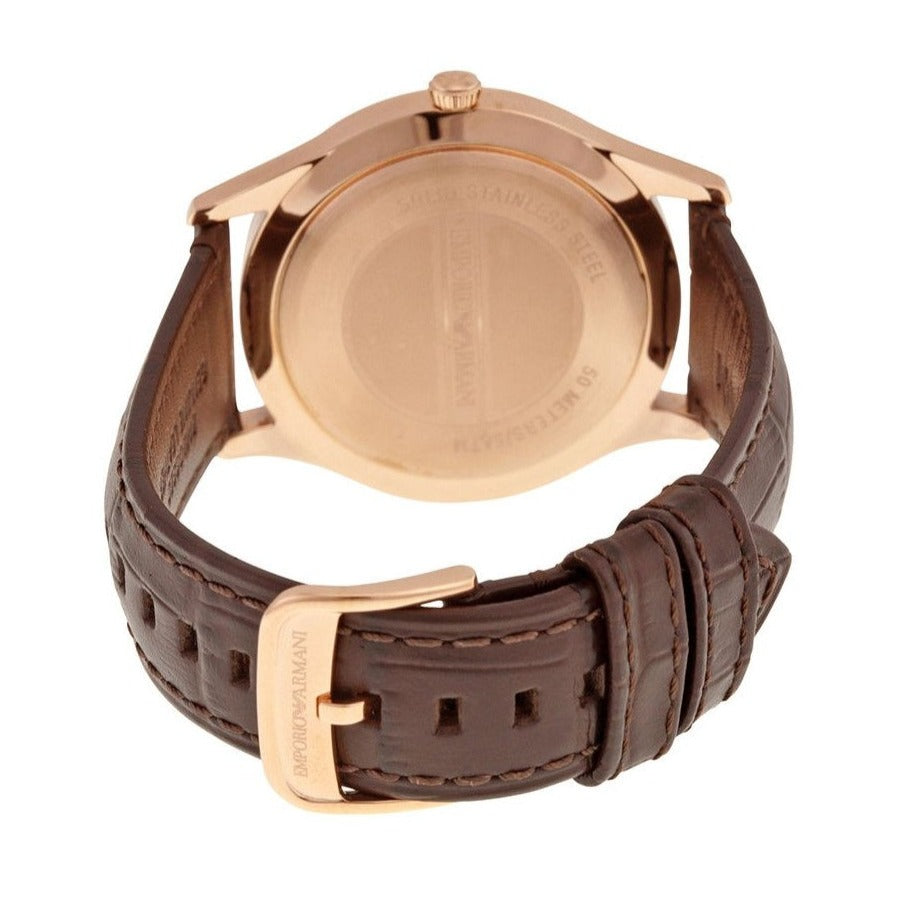  Shop Authentic Emporio Armani Beta Chronograph White Dial Brown Leather Strap Watch For Men - AR1915 - Luxxuri