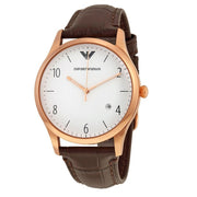  Shop Authentic Emporio Armani Beta Chronograph White Dial Brown Leather Strap Watch For Men - AR1915 - Luxxuri