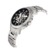  Shop Authentic Fossil Grant Automatic Skeleton Black Dial Silver Steel Strap Watch for Men - ME3103 - Luxxuri