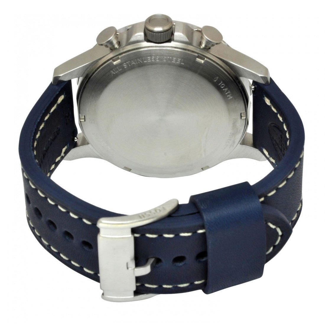 Shop Authentic Fossil Nate Chronograph White Dial Blue Leather Strap Watch for Men - JR1480 - Luxxuri