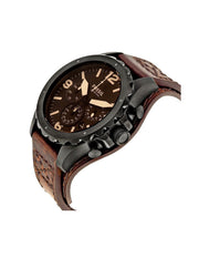  Shop Authentic Fossil Nate Chronograph Brown Dial Brown Leather Strap Watch for Men - JR1511 - Luxxuri