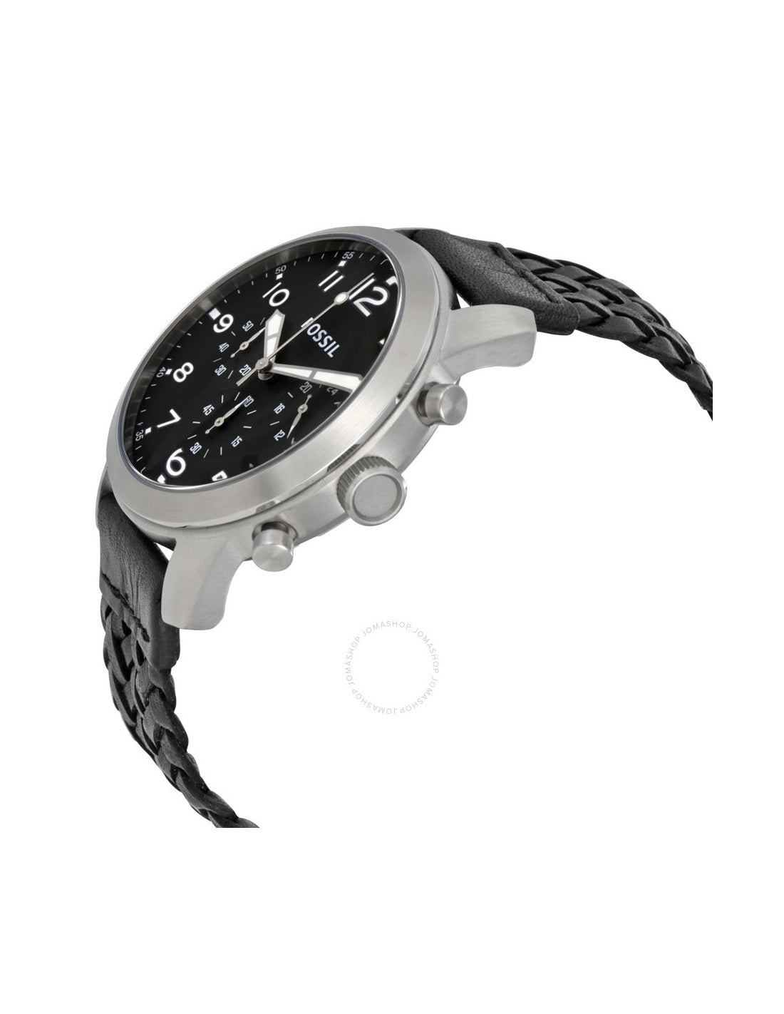  Shop Authentic Fossil Pilot 54 Chronograph Black Dial Black Leather Strap Watch for Men - FS5181 - Luxxuri