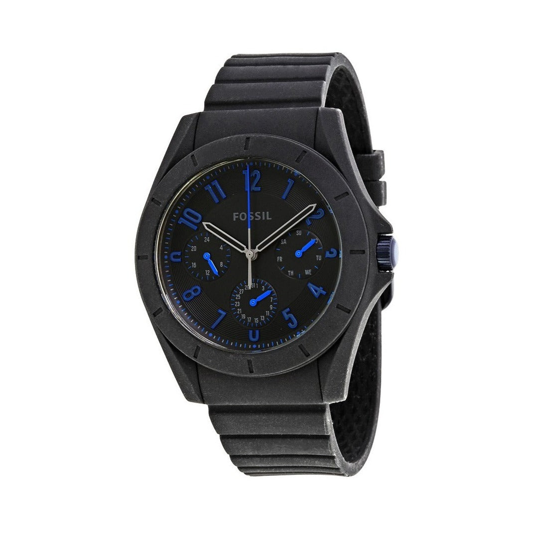  Shop Authentic Fossil Popstastic Sport Black Dial Black Rubber Strap Watch for Men - FS5222 - Luxxuri