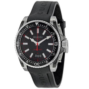  Shop Authentic Gucci Dive Quartz Black Dial Black Rubber Strap Watch For Men - YA136303 - Luxxuri