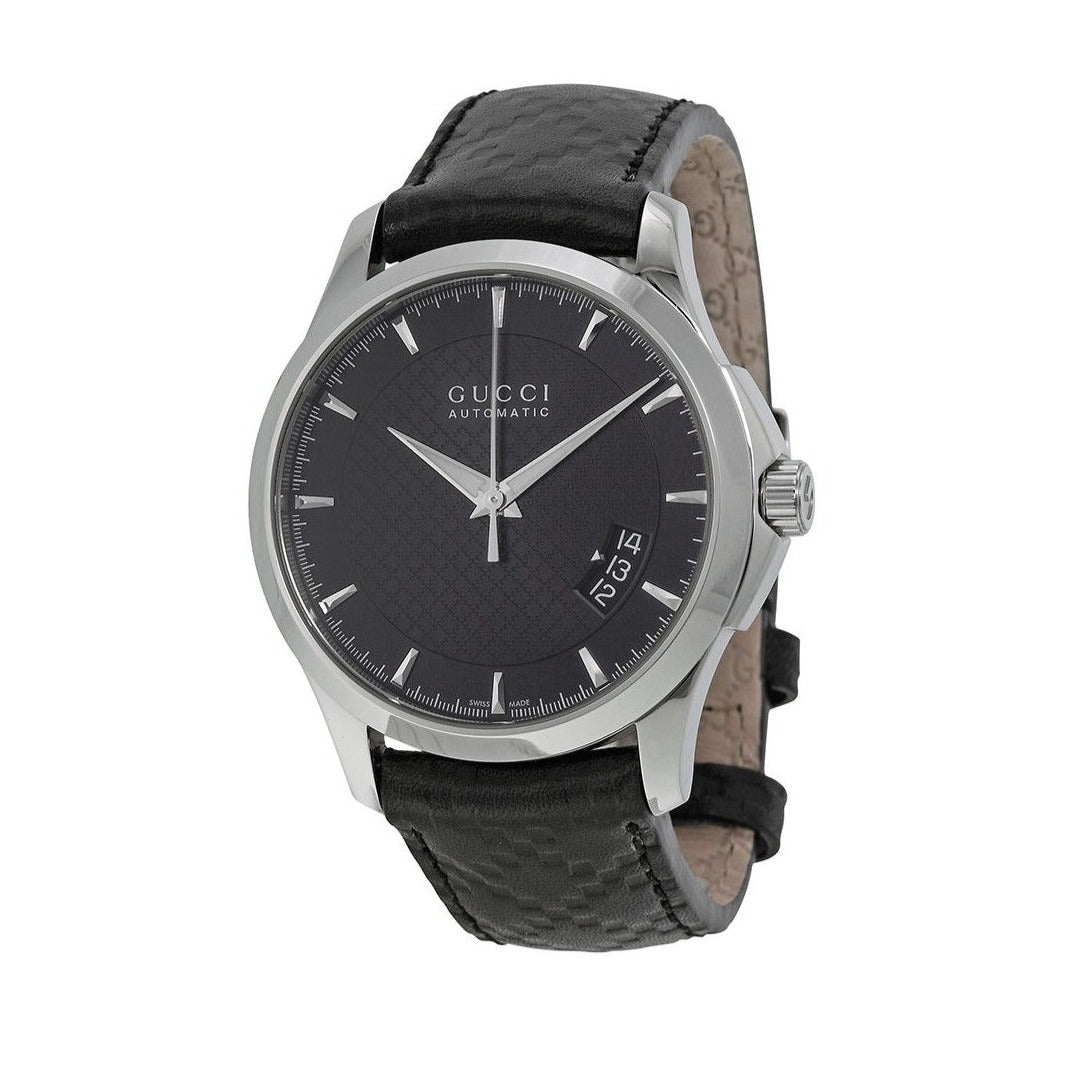  Shop Authentic Gucci G Timeless Quartz Black Dial Black Leather Strap Watch for Men - YA126413 - Luxxuri