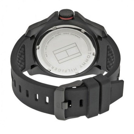  Shop Authentic Tommy Hilfiger Windsurf Black Dial Black Rubber Strap Watch for Men- 1791114 - Luxxuri