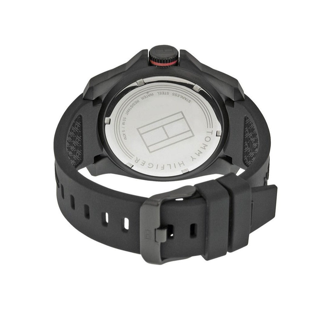  Shop Authentic Tommy Hilfiger Windsurf Black Dial Black Rubber Strap Watch for Men- 1791114 - Luxxuri