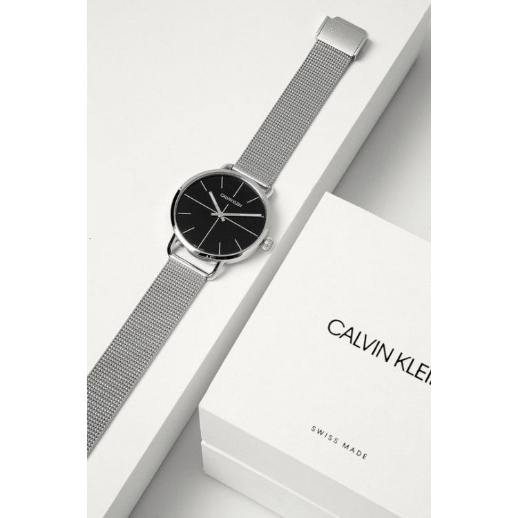 Shop Authentic Calvin Klein High Noon Black Dial Silver Mesh Bracelet Watch for Men - K8M21121 - Luxxuri