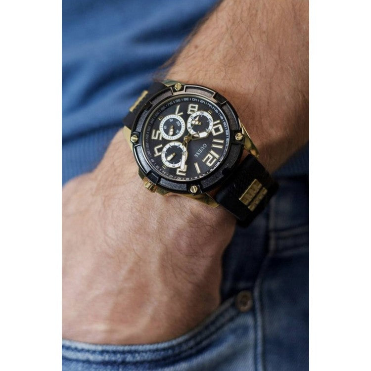  Shop Authentic Guess Delta Black Dial Black Rubber Strap Watch for Men - GW0051G2 - Luxxuri
