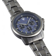  Shop Authentic Maserati Successo Chronograph Blue Dial Black Steel Strap Watch For Men - R8873621005 - Luxxuri