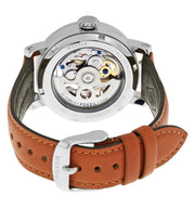  Shop Authentic Fossil Boyfriend Automatic Skeleton Silver Dial Brown Leather Strap Watch for Women - ME3109 - Luxxuri