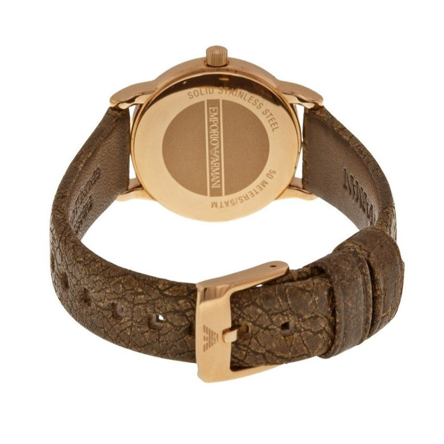  Shop Authentic Emporio Armani Classic Analog Grey Dial Brown Leather Strap Watch For Men - AR1813 - Luxxuri