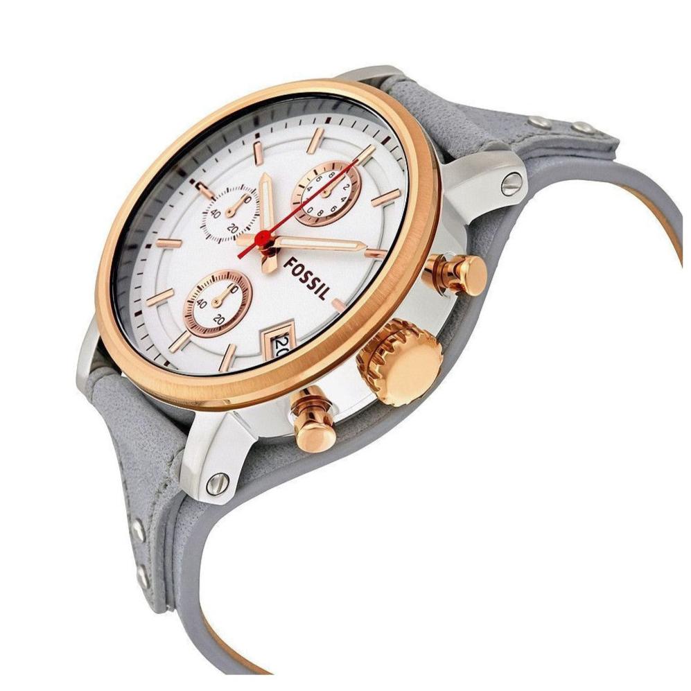  Shop Authentic Fossil Original Boyfriend White Dial Light Blue Leather Strap Watch for Women - ES4045 - Luxxuri