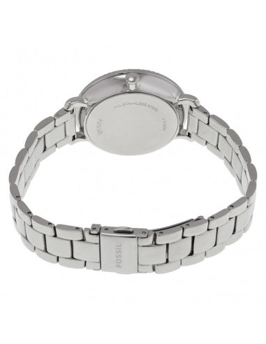  Shop Authentic Fossil Jacqueline Multi-Function Mother of Pearl Dial Silver Steel Strap Watch for Women - ES3755 - Luxxuri