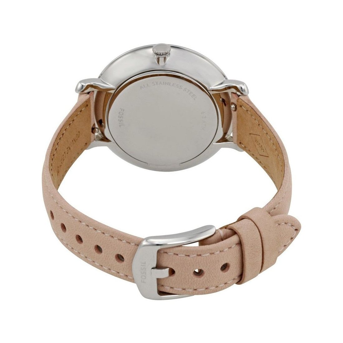  Shop Authentic Fossil Jacqueline Blush Mother of Pearl Dial Pink Leather Strap Watch for Women - ES4151 - Luxxuri