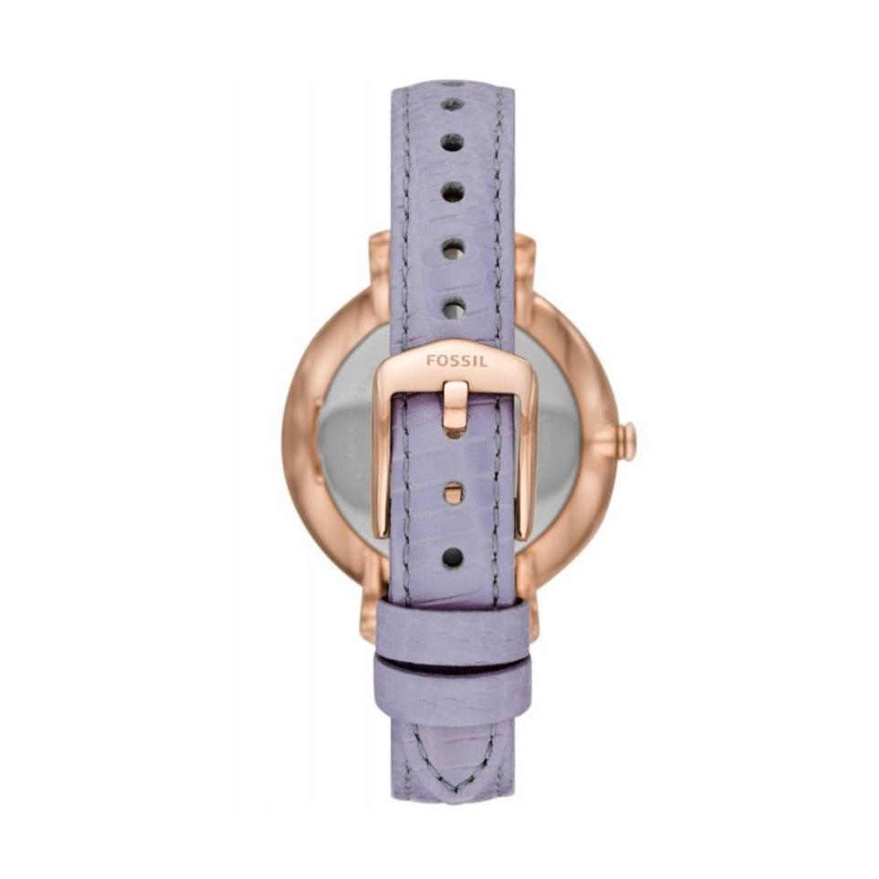  Shop Authentic Fossil Jacqueline Purple Dial Purple Leather Strap Watch for Women - ES4814 - Luxxuri