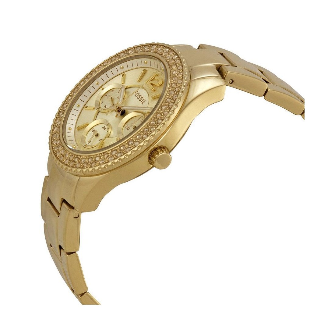  Shop Authentic Fossil Stella Multifunction Gold Dial Gold Steel Strap Watch for Women - ES3589 - Luxxuri