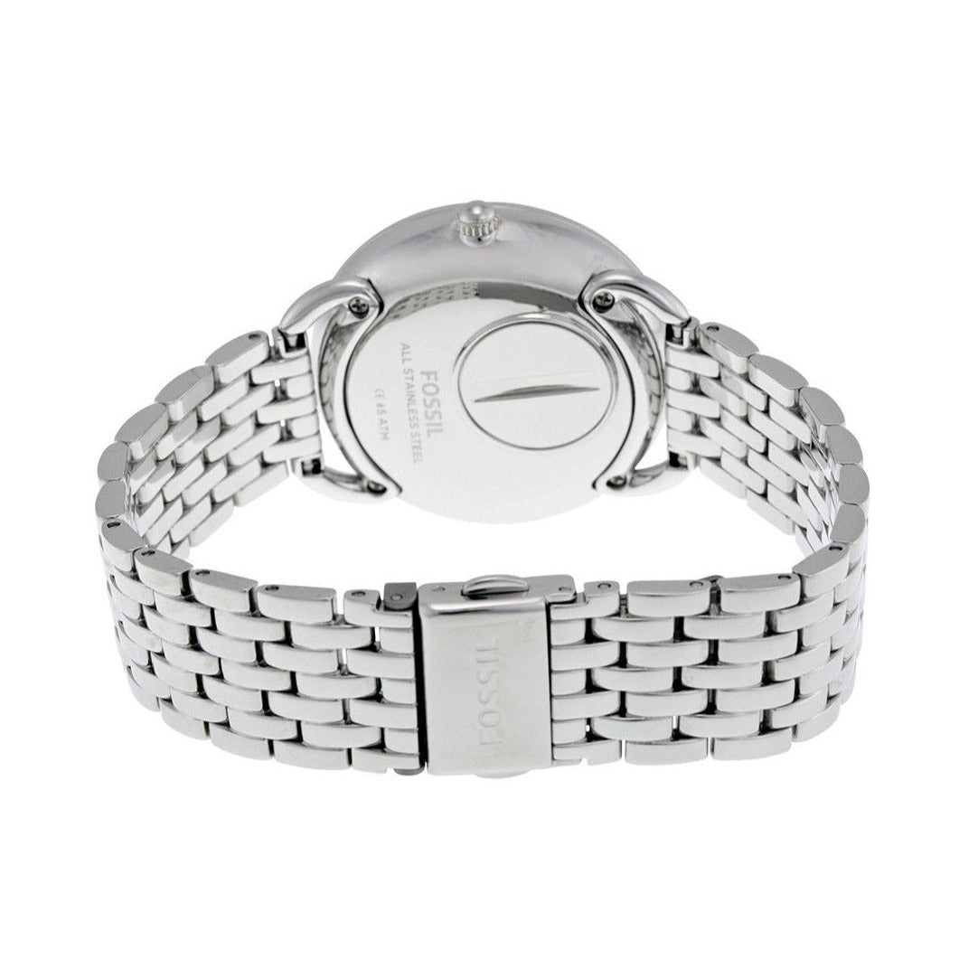  Shop Authentic Fossil Tailor Mother of Pearl Black Dial Silver Steel Strap Watch for Women - ES3911 - Luxxuri