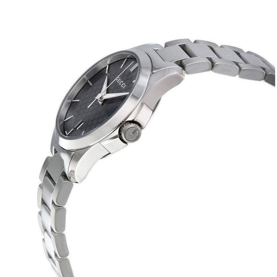  Shop Authentic Gucci G Timeless Grey Dial Silver Steel Strap Watch For Women - YA126522 - Luxxuri