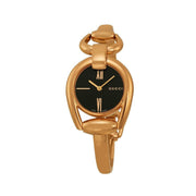  Shop Authentic Gucci Horsebit Collection Black Dial Rose Gold Steel Strap Watch For Women - YA139507 - Luxxuri