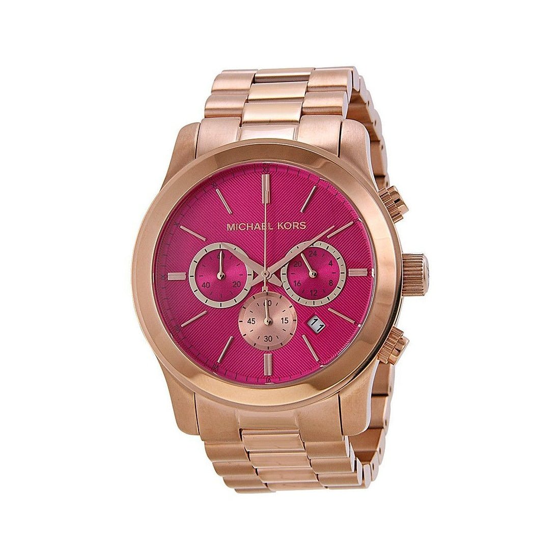  Shop Authentic Michael Kors Runway Pink Dial Rose Gold Steel Strap Watch for Women - MK5931 - Luxxuri