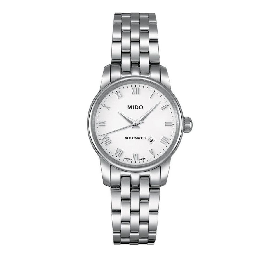  Shop Authentic Mido Baroncelli III Automatic White Dial Silver Steel Strap Watch For Women - M7600.4.26.1 - Luxxuri