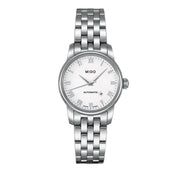  Shop Authentic Mido Baroncelli III Automatic White Dial Silver Steel Strap Watch For Women - M7600.4.26.1 - Luxxuri
