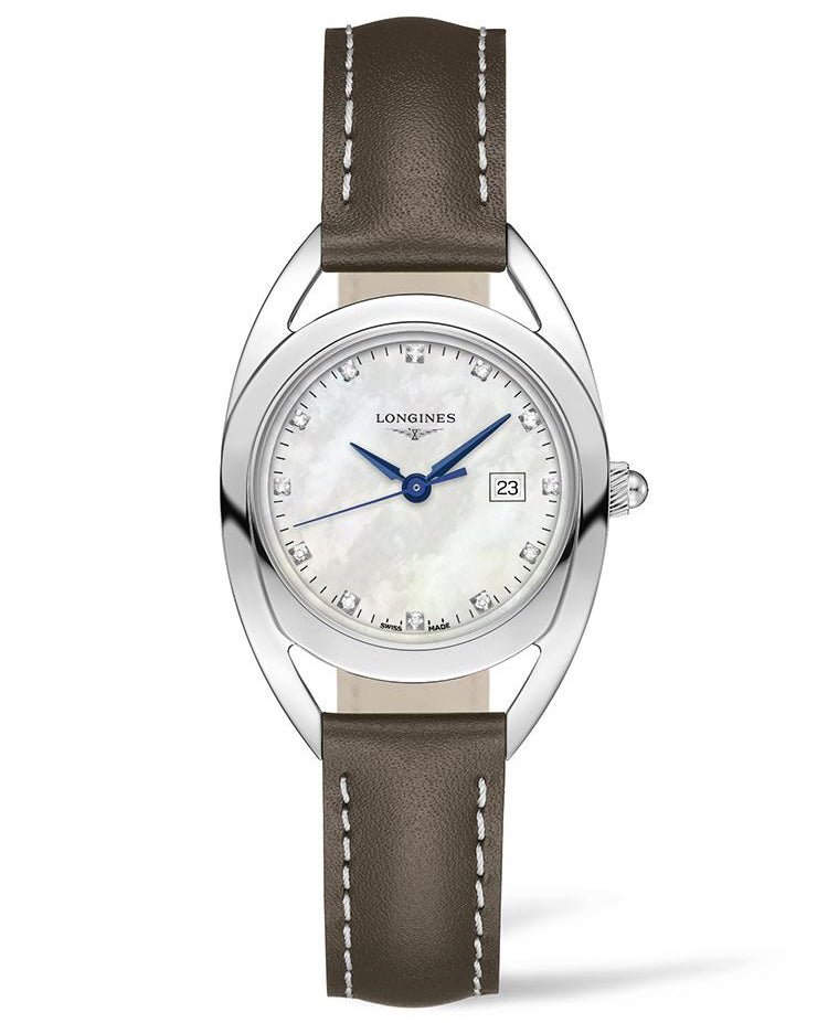  Shop Authentic Longines Equestrian Mother of Pearl Dial Brown Leather Strap Watch for Women - L6.136.4.87.2 - Luxxuri