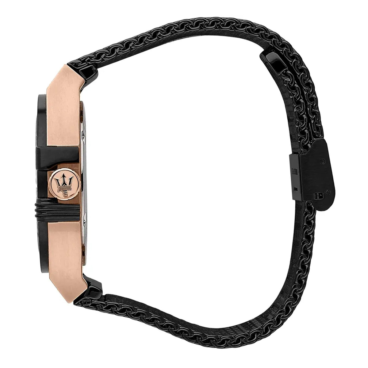  Shop Authentic Maserati Potenza Black Mesh Bracelet Black Dial Watch For Men - R8853108010 - Luxxuri