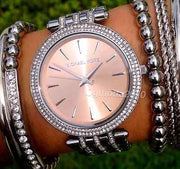  Shop Authentic Michael Kors Darci Orange Dial Silver Stainless Steel Strap Watch for Women - MK3218 - Luxxuri