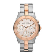  Shop Authentic Marc Jacobs Blade Chronograph Silver Dial Two Tone Steel Strap Watch for Women - MBM3178 - Luxxuri
