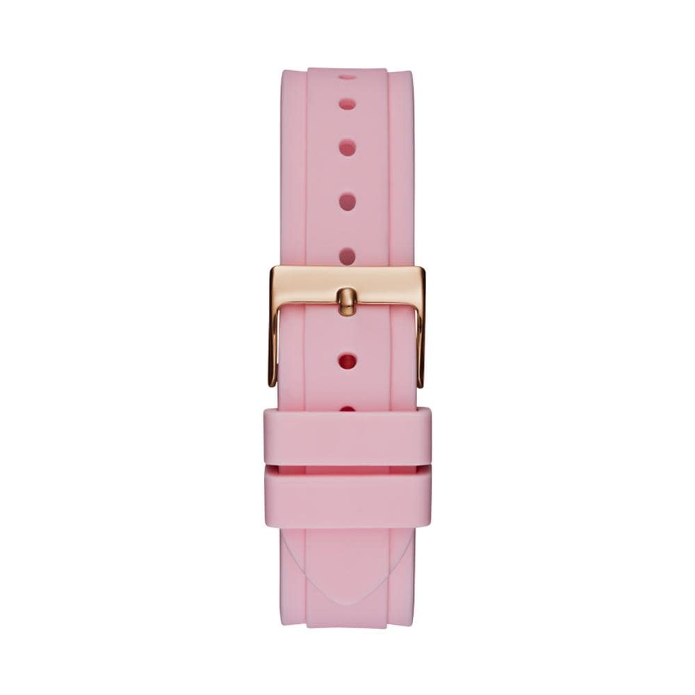  Shop Authentic Guess Solstice Diamonds White Dial Pink Rubber Strap Watch For Women - GW0113L4 - Luxxuri