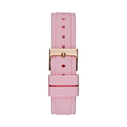  Shop Authentic Guess Solstice Diamonds White Dial Pink Rubber Strap Watch For Women - GW0113L4 - Luxxuri