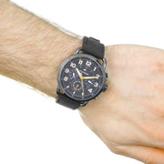  Shop Authentic Tommy Hilfiger Briggs Black Dial Black Leather Strap Watch for Men - 1791426 - Luxxuri