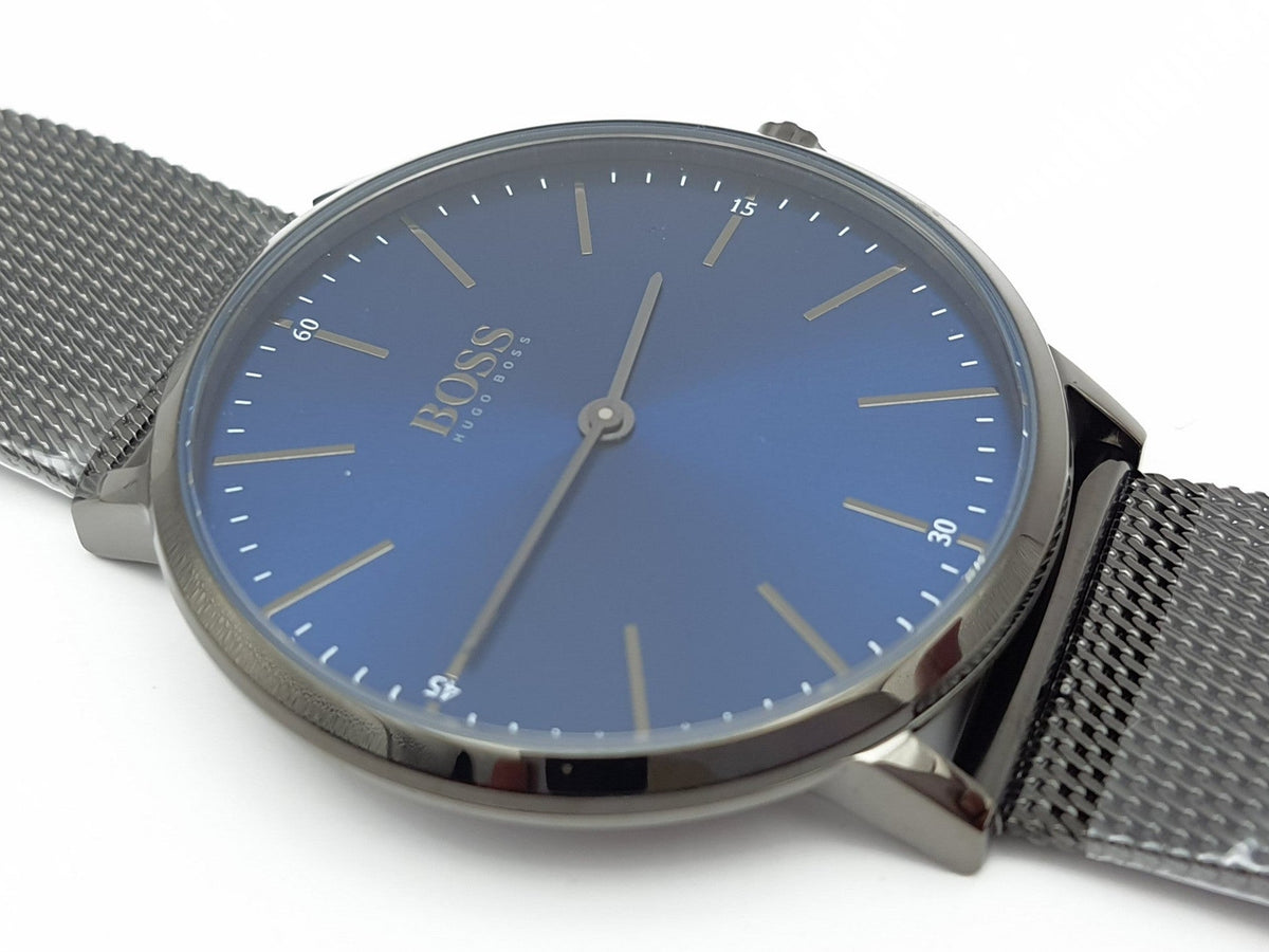  Shop Authentic Hugo Boss Horizon Blue Dial Black Mesh Bracelet Watch for Men - 1513734 - Luxxuri