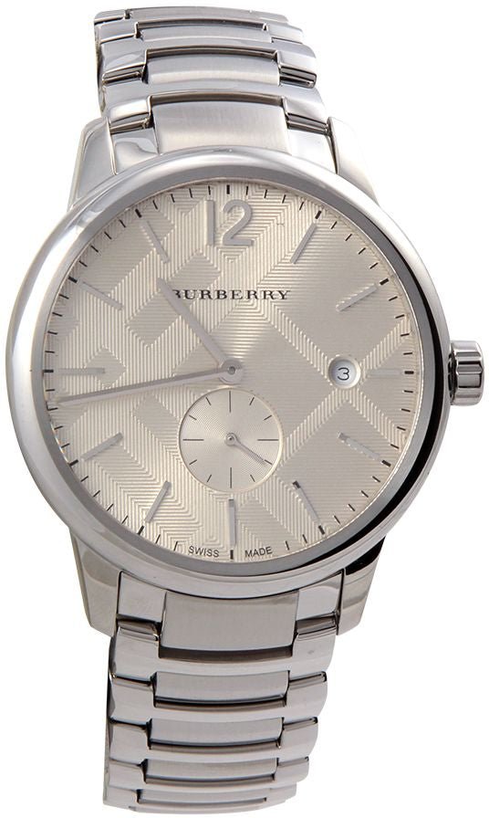  Shop Authentic Burberry The Classic Silver Dial Silver Steel Strap Watch for Men - BU10004 - Luxxuri