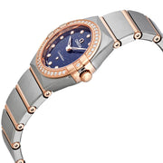  Shop Authentic Omega Constellation Quartz Diamonds Blue Dial Two Tone Steel Strap Watch for Women - 131.25.25.60.53.002 - Luxxuri