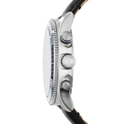 Shop Authentic Fossil Wakefield Chronograph Blue Dial Black Leather Strap Watch for Women - CH2945 - Luxxuri
