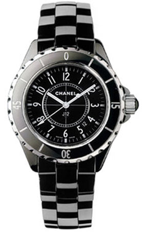  Shop Authentic Chanel J12 Quartz Ceramic Black Dial Black Steel Strap Watch for Women - J12 H0682 - Luxxuri