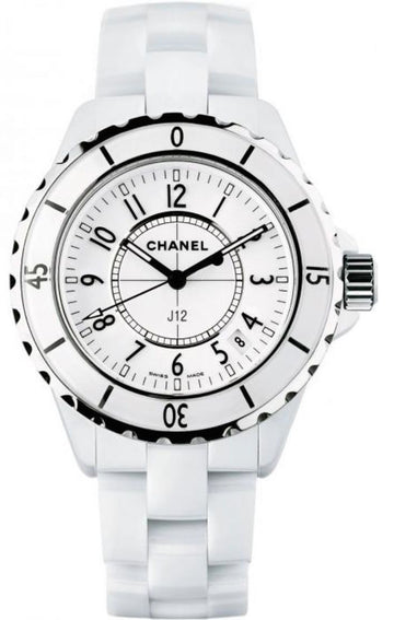  Shop Authentic Chanel J12 Ceramic White Dial White Steel Strap Watch for Women - J12 H0968 - Luxxuri
