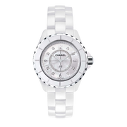  Shop Authentic Chanel J12 Diamonds Quartz Ceramic White Dial White Steel Strap Watch for Women - J12 H2422 - Luxxuri