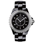  Shop Authentic Chanel J12 Diamonds Ceramic Black Dial Black Steel Strap Watch for Women - J12 H3108 - Luxxuri