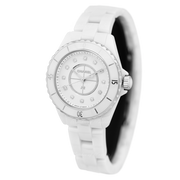  Shop Authentic Chanel J12 Quartz Diamonds White Dial White Steel Strap Watch for Women - J12 H5703 - Luxxuri