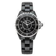  Shop Authentic Chanel J12 Quartz Ceramic Black Dial Black Steel Strap Watch for Women - J12 H0682 - Luxxuri
